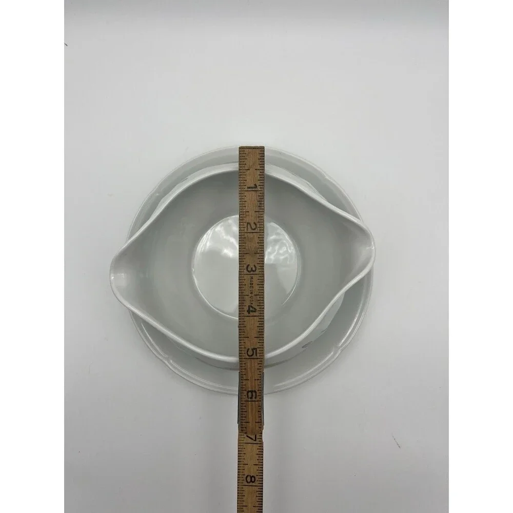 French Garden Porcelain Floral Gravy Boat, with attached plate, from Japan